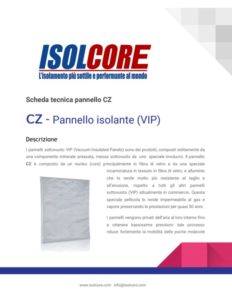 Scheda Tecnica Isolcore CZ